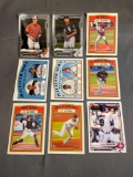 9 Card Lot of Baseball Rookie Cards - Future Stars & Hall of Famers