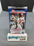 Factory Sealed 2021 BOWMAN Baseball 12 Card Pack - Wander Franco?