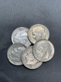 5 Count Lot of 90% Silver United States Roosevelt Dimes from Estate Collection