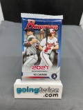 Factory Sealed 2021 BOWMAN Baseball 10 Card Pack - Wander Franco?