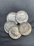 5 Count Lot of 90% Silver United States Roosevelt Dimes from Estate Collection