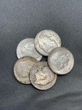 5 Count Lot of 90% Silver United States Roosevelt Dimes from Estate Collection