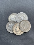 5 Count Lot of 90% Silver United States Roosevelt Dimes from Estate Collection