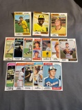 15 Count Lot Vintage 1974 Topps Baseball Cards from Estate