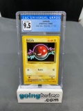 CGC Graded 1999 POKEMON Base Set Unlimited VOLTORB - Gem Mint 9.5