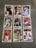 9 Card Lot of Baseball Rookie Cards - Future Stars & Hall of Famers