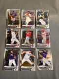 9 Card Lot of Baseball Rookie Cards - Future Stars & Hall of Famers