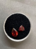 Lot of Two Various Shape & Size Loose Garnet Gemstones