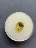 Oval Faceted 9x7mm Yellow Apatite Loose Gemstone