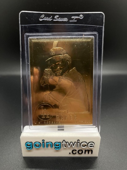 1996 MBI 23kt Gold Foil Baseball Card - Dusty Baker Dodgers