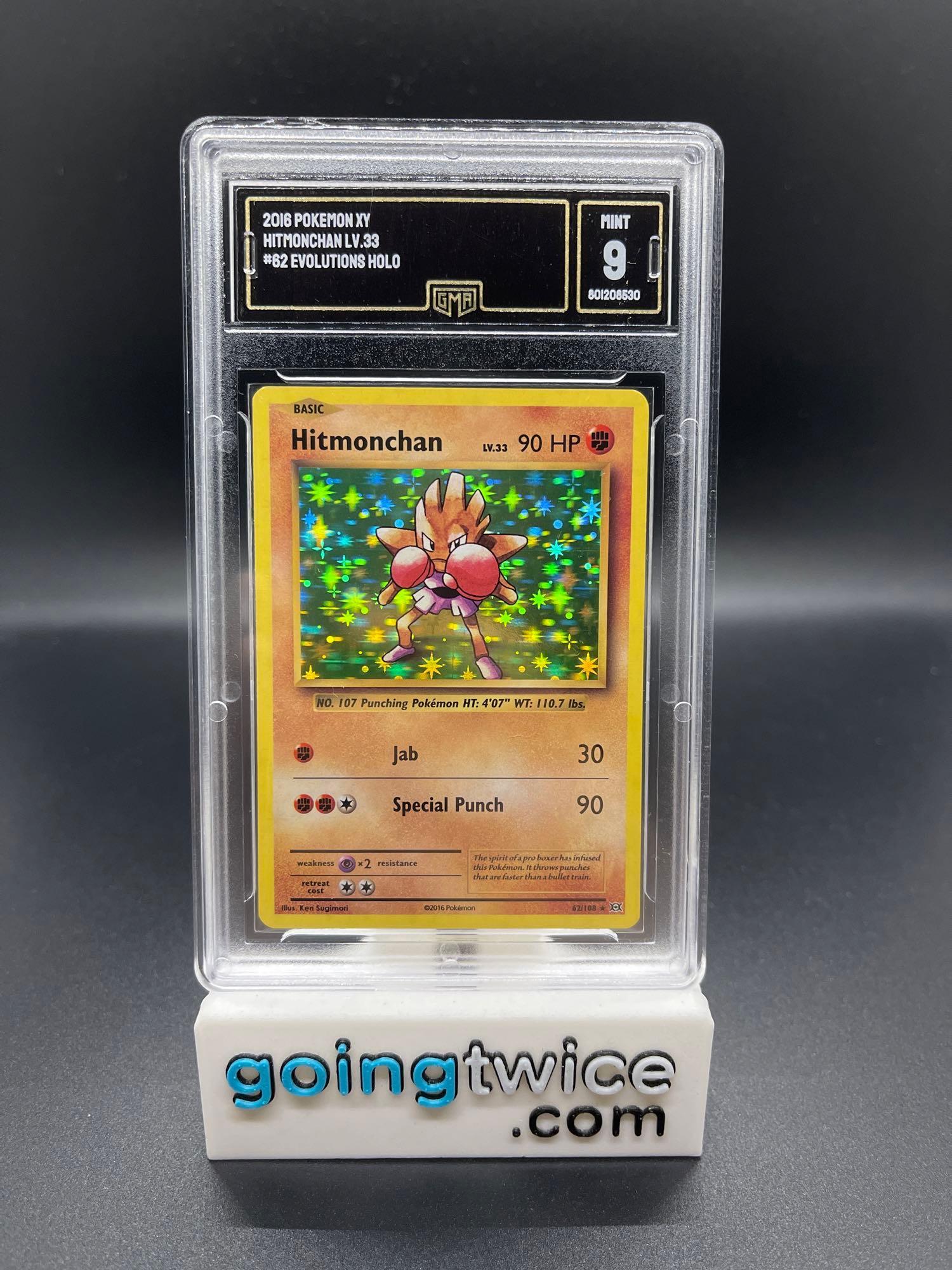 GMA Graded 2016 Pokemon Evolutions #62 HITMONCHAN | Proxibid