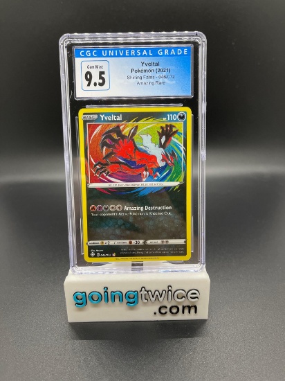 CGC Graded 2021 Pokemon Shining Fates Amazing Rare #046 YVELTAL Trading Card