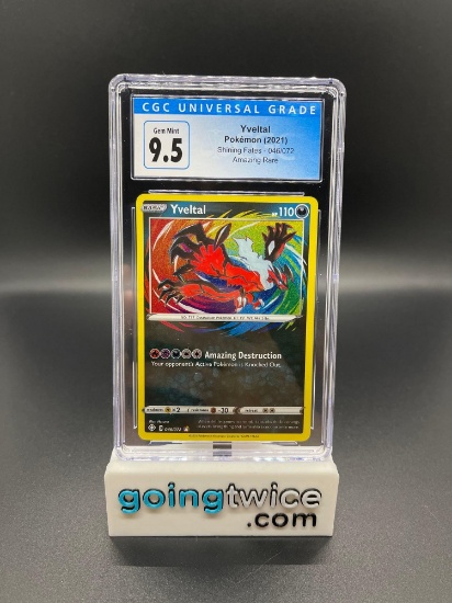 CGC Graded 2000 Pokemon Shining Fates Amazing Rare #046 YVELTAL Trading Card