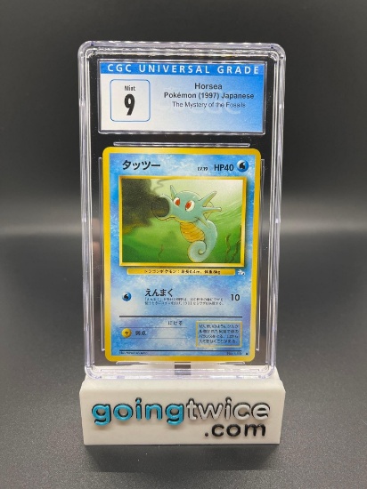 CGC Graded 1997 Pokemon Japanese The Mystery of the Fossils HORSEA Trading Card