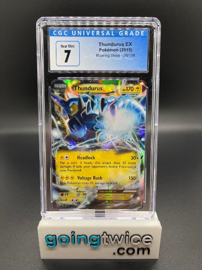 CGC Graded 2015 Pokemon Roaring Skies #26 THUNDURUS EX Trading Card