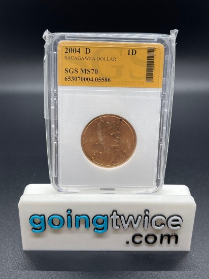 SGS Graded 2004-D United States Sacagawea Dollar Coin