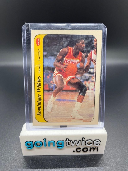 1986-87 Fleer Sticker #11 Dominique Wilkins Hawks ROOKIE Basketball Card