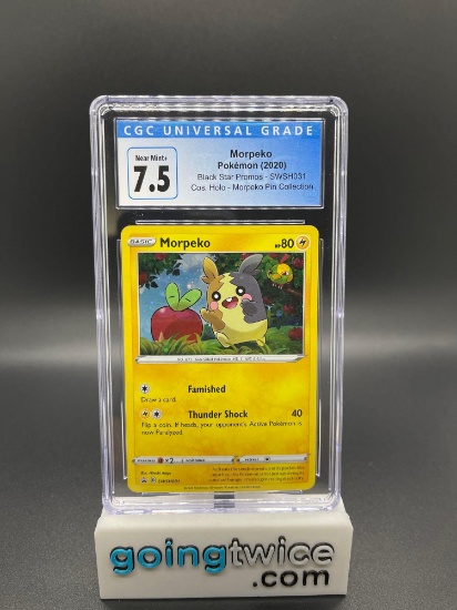 CGC Graded 2020 Pokemon Black Star Promos Cos. Holo #SWSH031 MORPEKO Trading Card