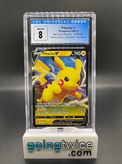 CGC Graded 2021 Pokemon Shining Fates Promo PIKACHU V Holofoil Trading Card