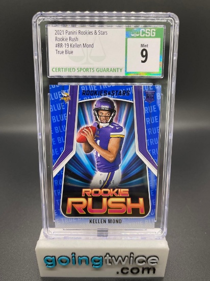 CSG Graded 2021 Panini Rookies & Stars Blue Rookie Rush #RR-19 KELLEN MOND Trading Card