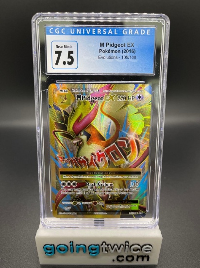 CGC Graded 2016 Evolutions #105 M PIDGEOT EX Trading Card