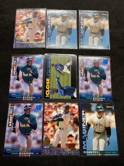 9 Card lot of Ken Griffey Jr Sports Cards