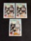 3 Card Lot of 1982 Topps CRIS COLLINSWORTH Bengals ROOKIE Football Cards