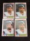4 Card Lot of 1981 Topps DAN FOUTS Chargers Vintage Football Cards
