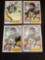 4 Card Lot of 1981 Topps FRANCO HARRIS & JACK LAMBERT Steelers Vintage Football Cards