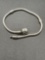 Pandora Sterling Snake Chain Barrel Clasp Charm Bracelet 6.75 inch