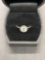 Pandora Sterling Halo Ring W/cz's Size 6.75
