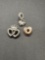 Pandora Sterling Mixed Charm lot of 3