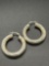 Sterling 3mm Twisted Hoop Earrings From Large Jewelry Purchase