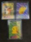 Lot of 3 Vintage Japenese Pokemon Holofoil Vending Stickers from Crazy Collection