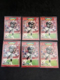6 Card Lot of 1989 Pro Set TIM BROWN Raiders ROOKIE Football Cards