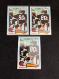 3 Card Lot of 1982 Topps CRIS COLLINSWORTH Bengals ROOKIE Football Cards