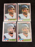 4 Card Lot of 1981 Topps DAN FOUTS Chargers Vintage Football Cards