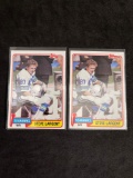 2 Card Lot of 1981 Topps STEVE LARGENT Seahawks Vintage Football Cards