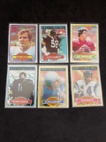 6 Card Lot of Vintage 1980 Topps Football Hall of Famer Football Cards