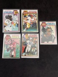 5 Card Lot of 1979 Topps Football Hall of Famer Football Cards