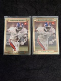 2 Card Lot of 1990 Action Packed SHANNON SHARPE Broncos ROOKIE Football Card