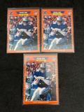 3 Card Lot of 1989 Pro Set MICHAEL IRVIN Cowboys ROOKIE Football Cards