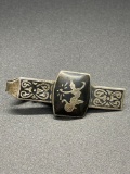 Sterling Siam Tie Clip 2.25 inch/.75 inch From Large Estate