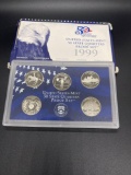 1999 United States Mint 50 State Quarters Proof Set From Large Estate