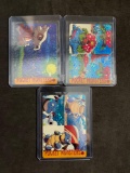 Lot of 3 Vintage Japenese Pokemon Holofoil Vending Stickers from Crazy Collection