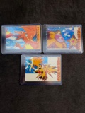 Lot of 3 Vintage Japenese Pokemon Holofoil Vending Stickers from Crazy Collection