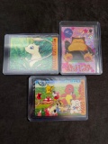 Lot of 3 Vintage Japenese Pokemon Holofoil Vending Stickers from Crazy Collection