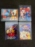 Lot of 4 Vintage Japenese Pokemon Holofoil Vending Stickers from Crazy Collection