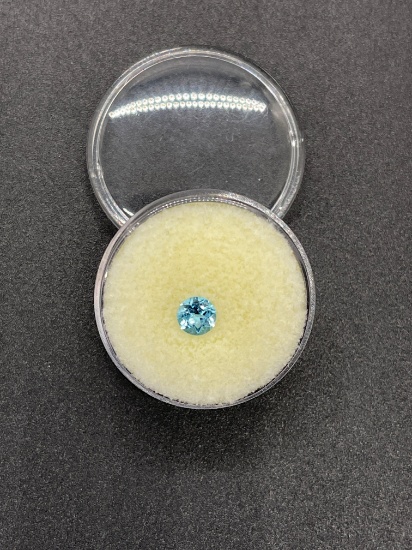 Loose Round Faceted 5mm Blue Topaz Gemstone