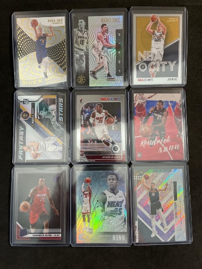 Lot of 9 Basketball Stars, Rookies, and Inserts From Large Colllection